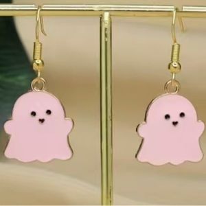 NEW pink ghost earrings